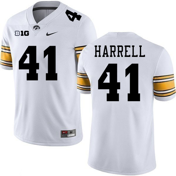 Jaden Harrell Iowa Jersey,University Of Iowa Hawkeyes Fotoball Uniforms,Jersey,Gears-White